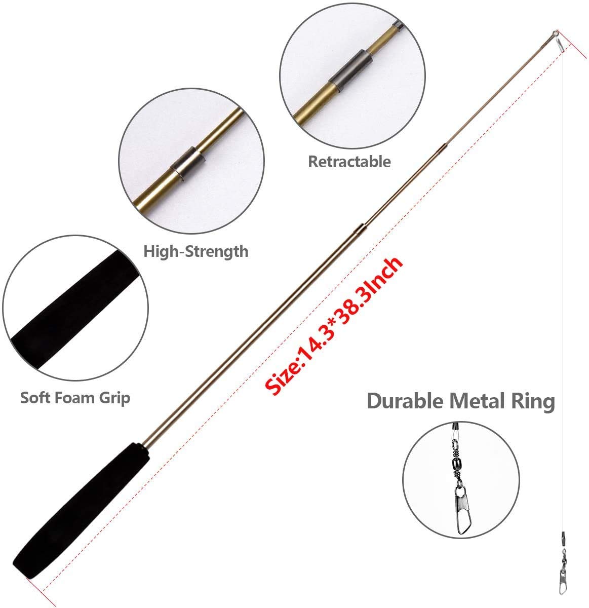 Bojafa Cat Toys for Indoor Cats Adult: Interactive Kitten Feather Wand Toys - 15Pcs Cat Teaser Toys - DeKove