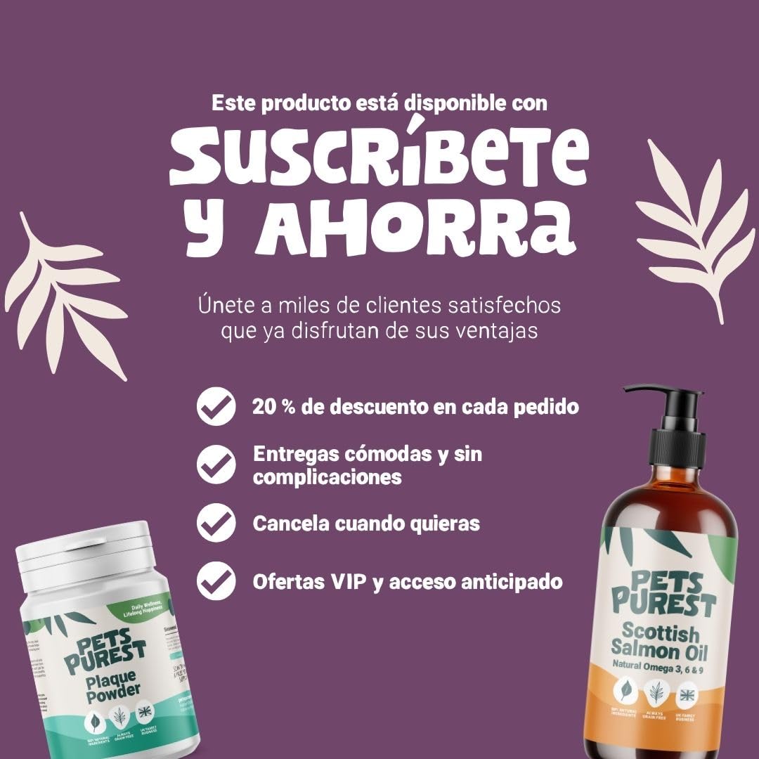 Pets Purest Plaque Off Powder - 185g Plaque Pro Tartar & Plaque Remover for Dogs, Cats & Pet. 100% Natural Bad Breath, Teeth & Gum Disease Oral Health Hygiene Dental Care Formula - DeKove