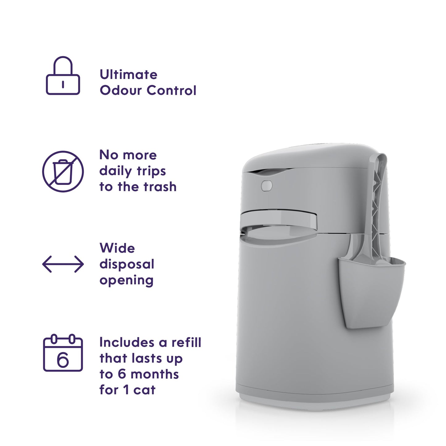 Litter Genie Easy Roll Bin with 1 Refill - DeKove