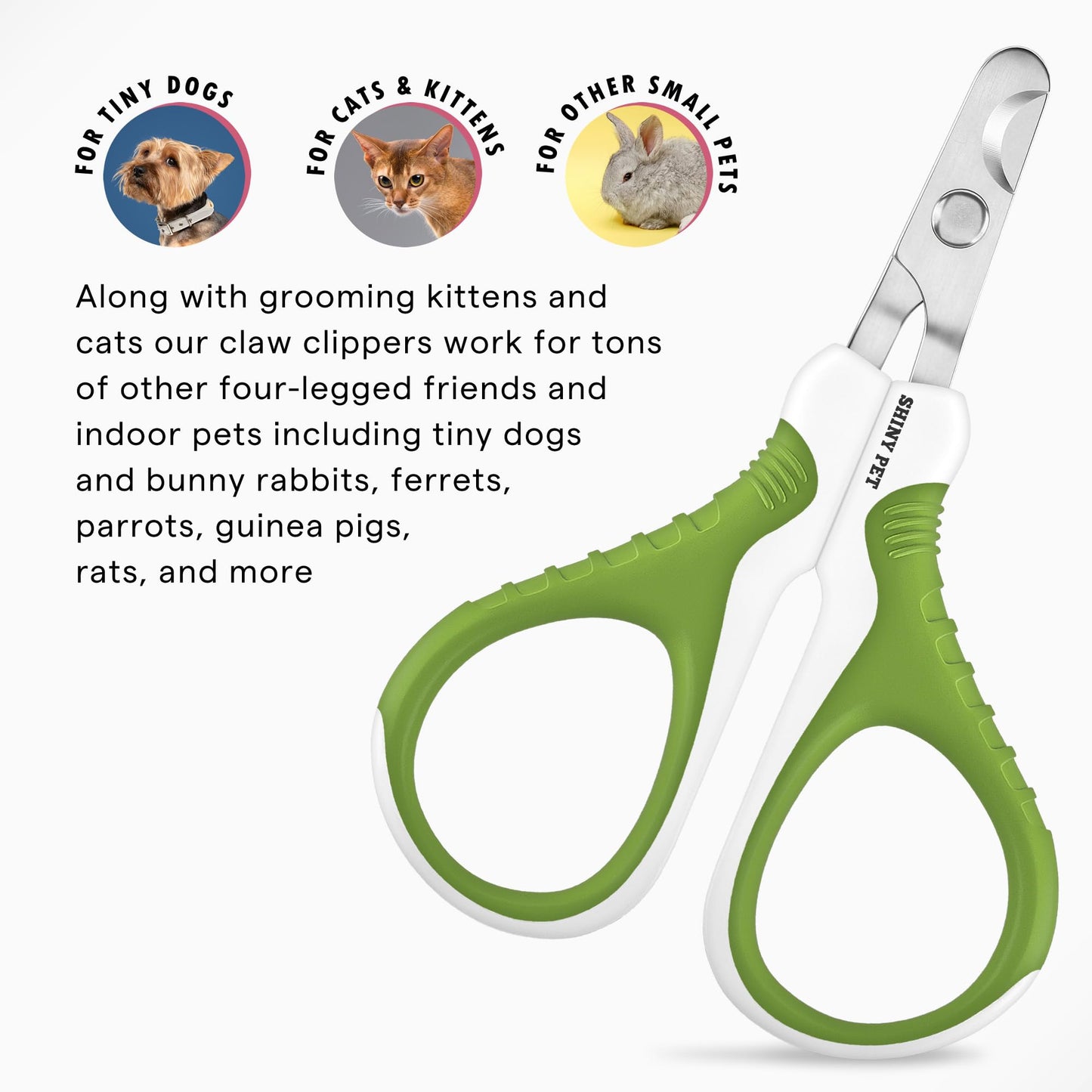 Pet Nail Clippers for Beginners and Groomers - Best Cat Nail Clippers & Claw Trimmer for Home Grooming Kit - Grooming Tool for Small Animals Tiny Dog Cat Bunny Rabbit Bird Puppy Kitten - Ebook Guide - DeKove