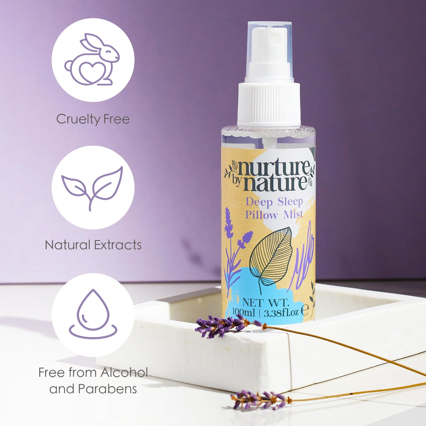 Nurture by Nature RELAX & CALM Pamper Gifts for Women - Mothers Day Hamper - Relaxation Gifts for Women with Lavender Mist, Bath Salts, Candle & More - Bath Sets, Mothers Day Gifts, Spa Sets - DeKove