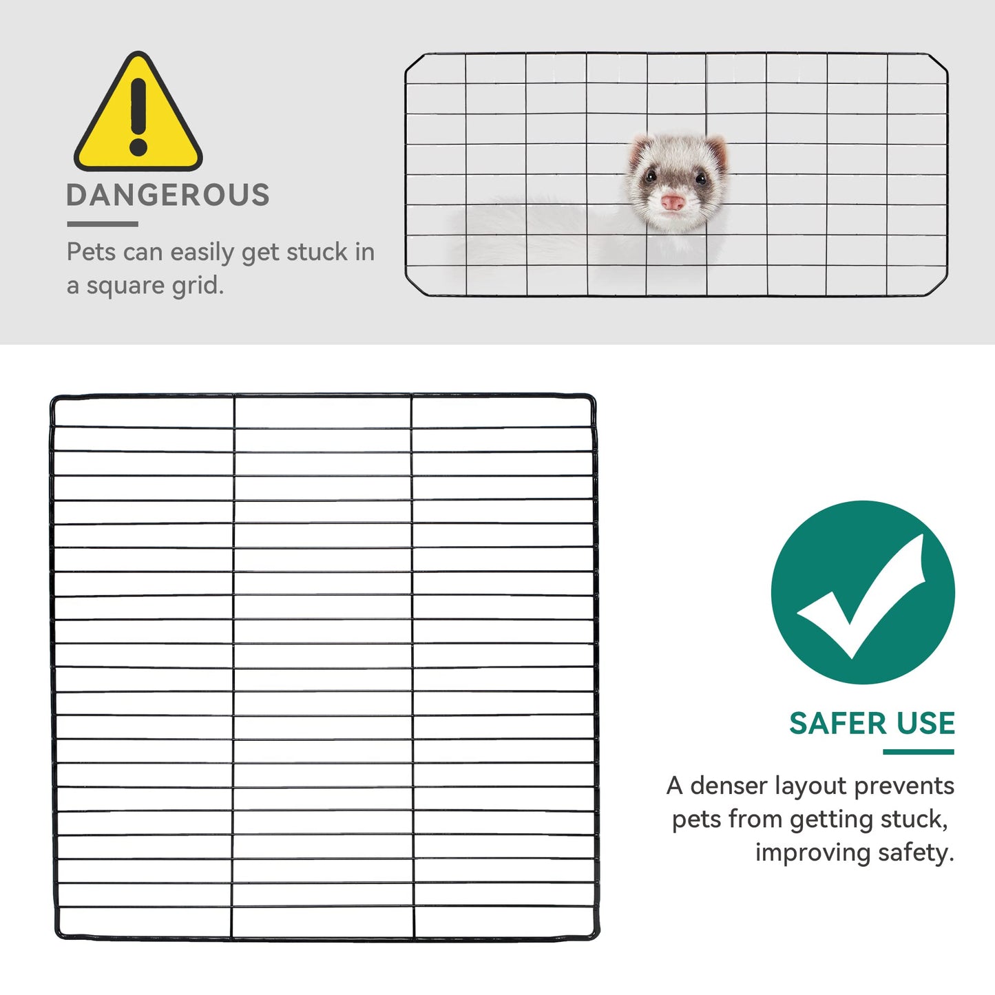 YITAHOME Cat Cage - 3-Tier DIY Playpen with Metal Wire and Extra Large Hammock for 1-2 Cats, Small Animals, Black - DeKove