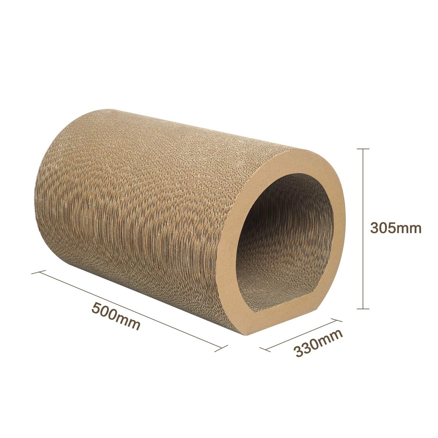Aibuddy Cat Scratcher, Tunnel Cat Scratching Pad Bed Lounge with Catnip, Durable Cardboard & Construction (50 x 33x 30.5cm) - DeKove