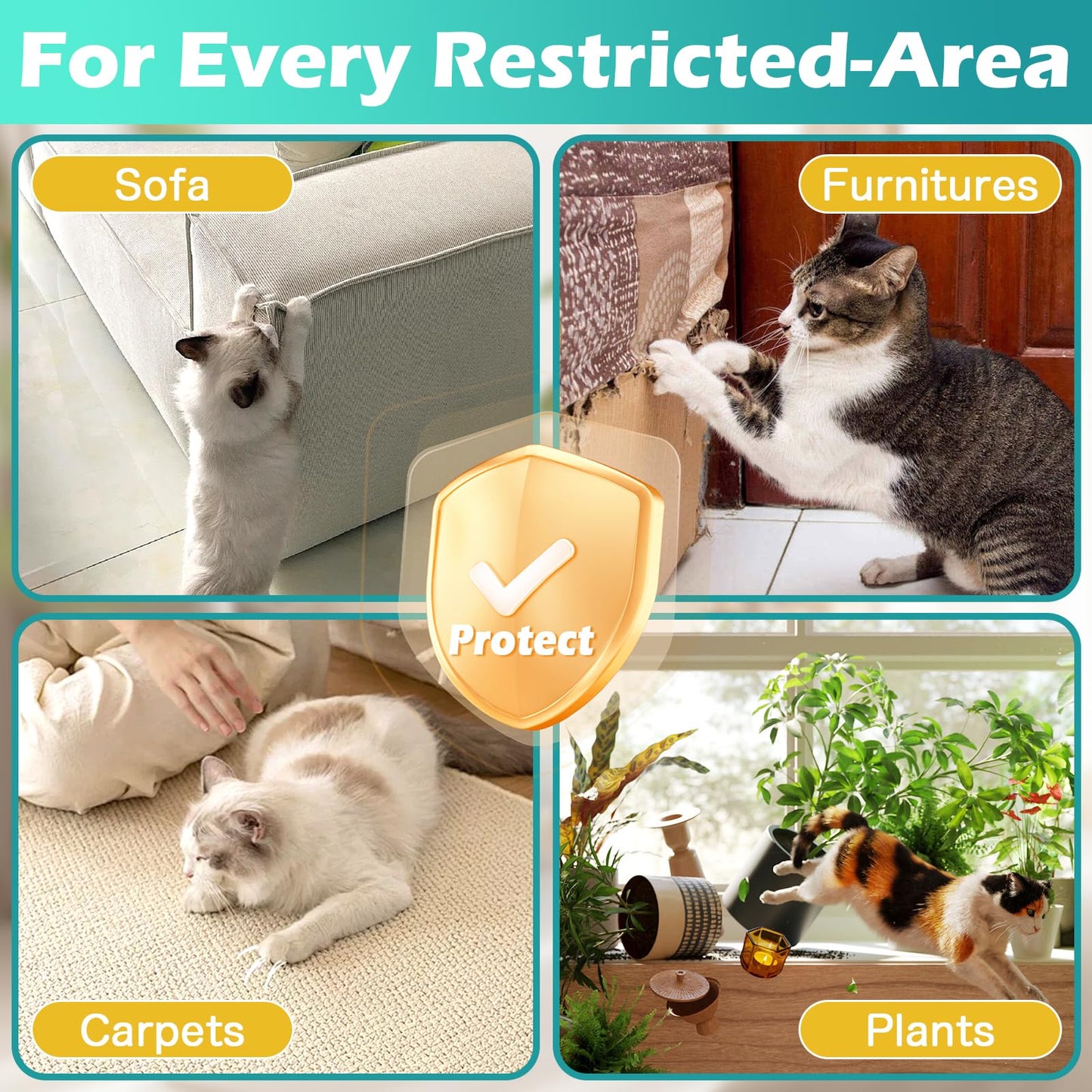 Boxmom Cat Deterrent Spray 200ML, Cat Repellent Spray – Natural Cat Training Spray for Indoor & Outdoor Use, No Trace Formula to Protect Furniture & Garden - DeKove