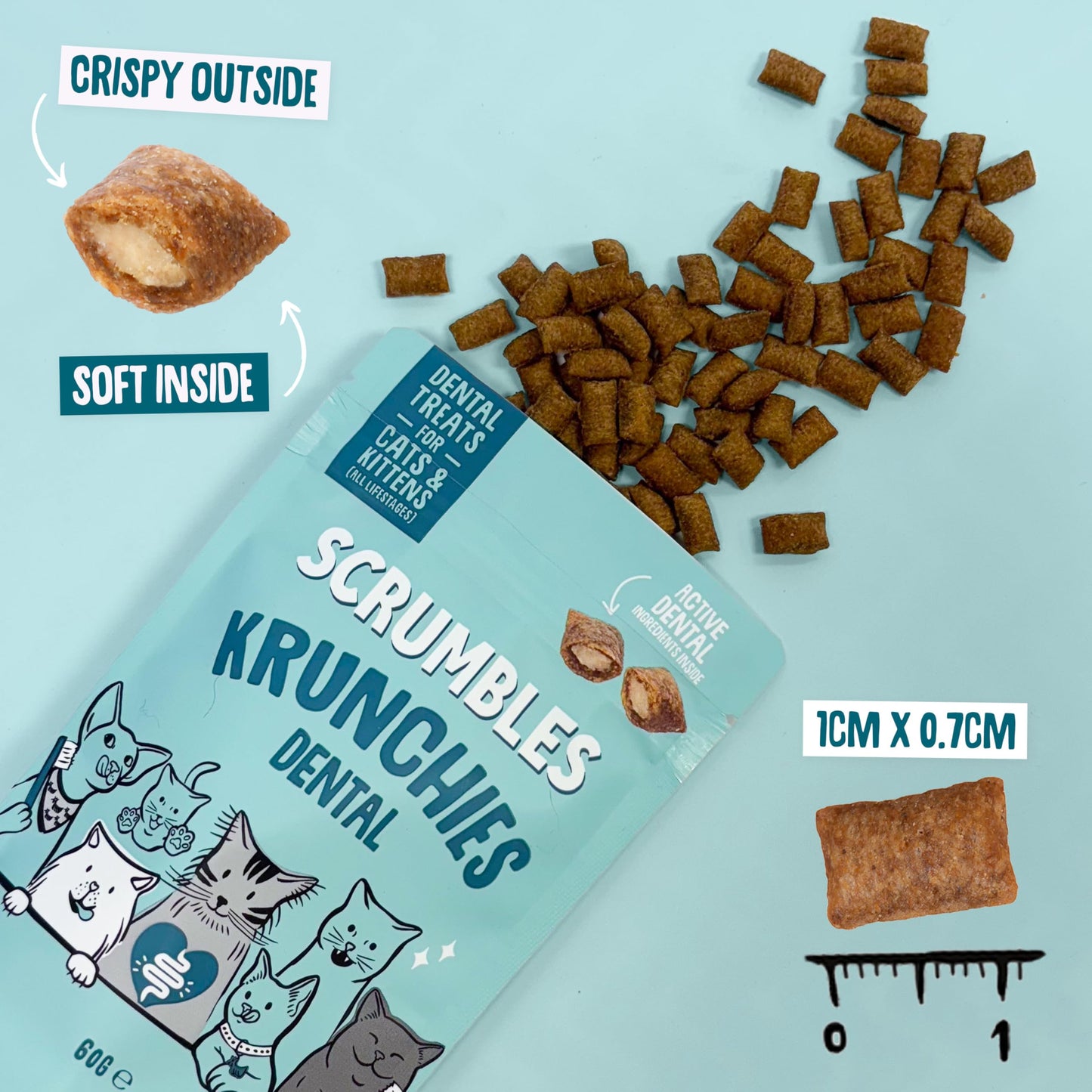 Scrumbles Dental Krunchies Cat Treats - DeKove