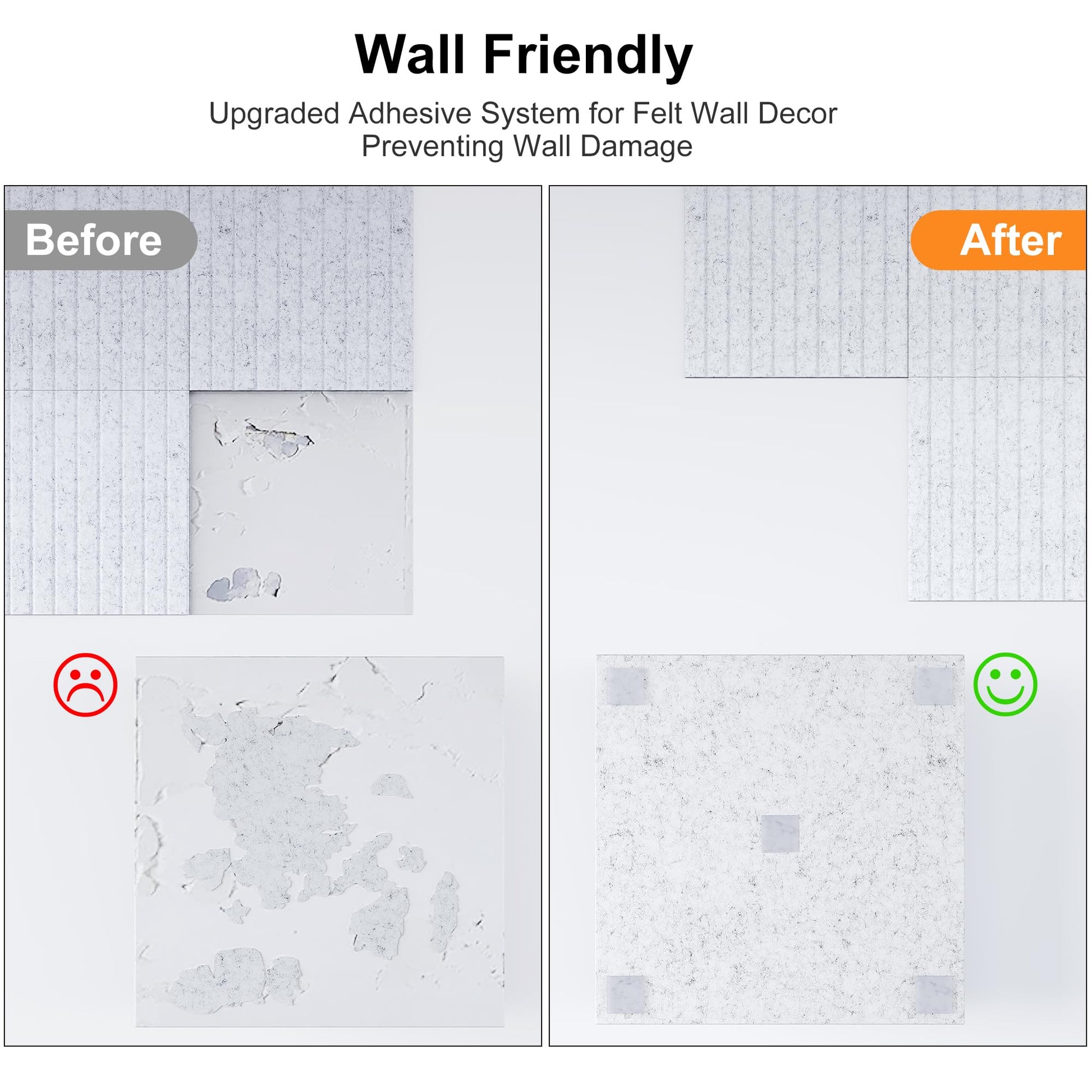 PAG-Mass Felt Bulletin Board Wall Tiles with Removable Adhesive,120×90cm Vision Board Kit for Wall Decorative,Notice Memos Pin Board for Home Office Kitchen,12 Pack-Light Grey - DeKove