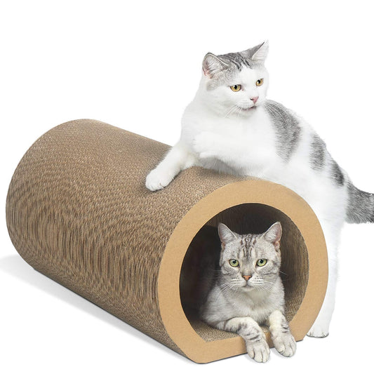 Aibuddy Cat Scratcher, Tunnel Cat Scratching Pad Bed Lounge with Catnip, Durable Cardboard & Construction (50 x 33x 30.5cm) - DeKove