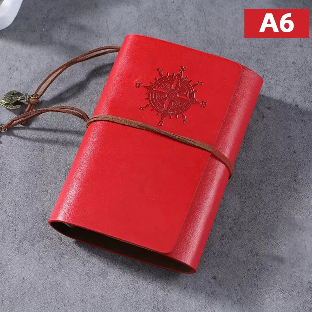 Retro Notebook Traveler Diary Leather Soft Cover Small Size 13x9cm Replaceable Kraft Paper Inner Notebooks & Notepads - DeKove