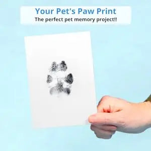 Paw Print Clean Touch Ink Pad, Dog Or Cat Pet Owner Keepsake, DIY Inkless Nose and Pawprint Impression Making Kit - DeKove