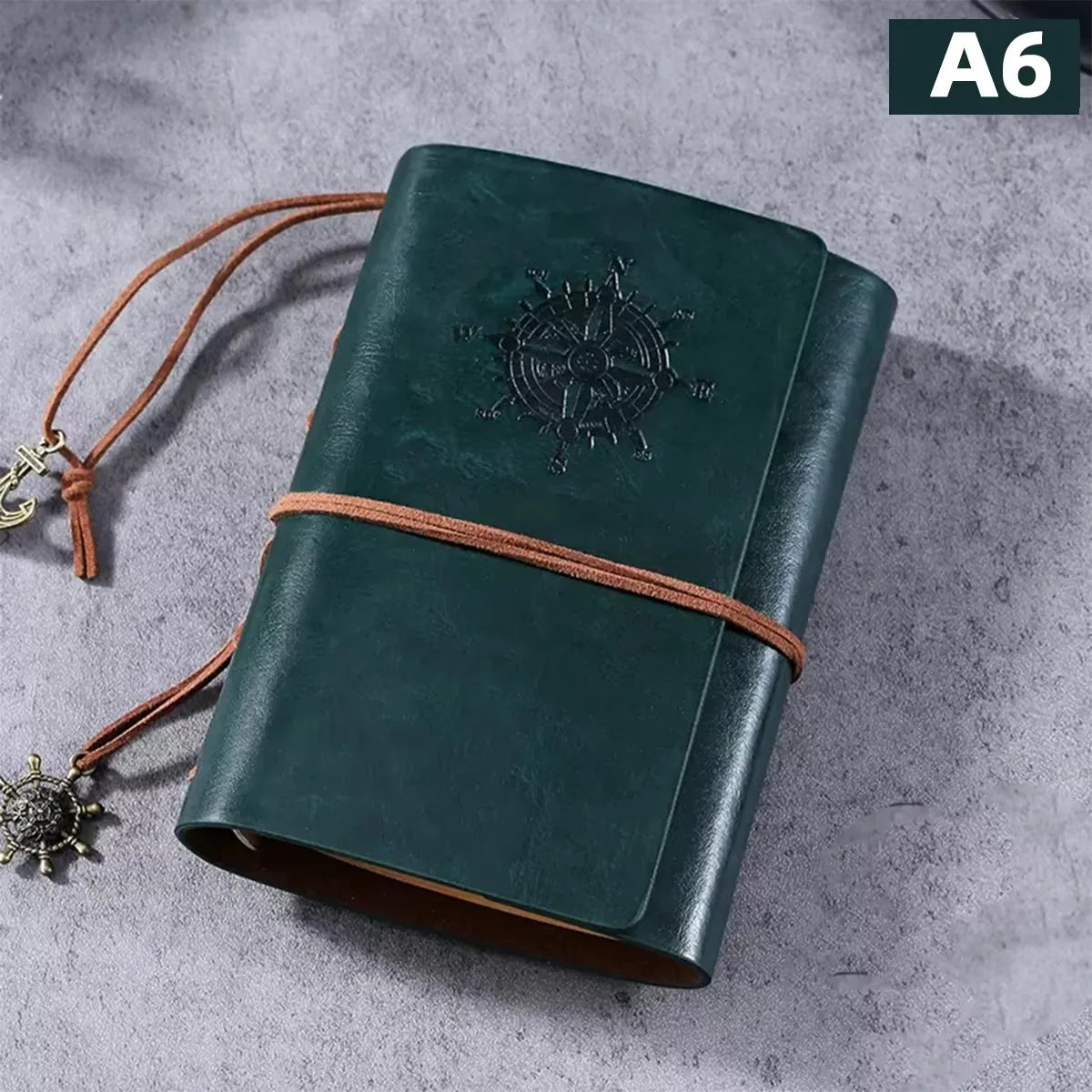 Retro Notebook Traveler Diary Leather Soft Cover Small Size 13x9cm Replaceable Kraft Paper Inner Notebooks & Notepads - DeKove