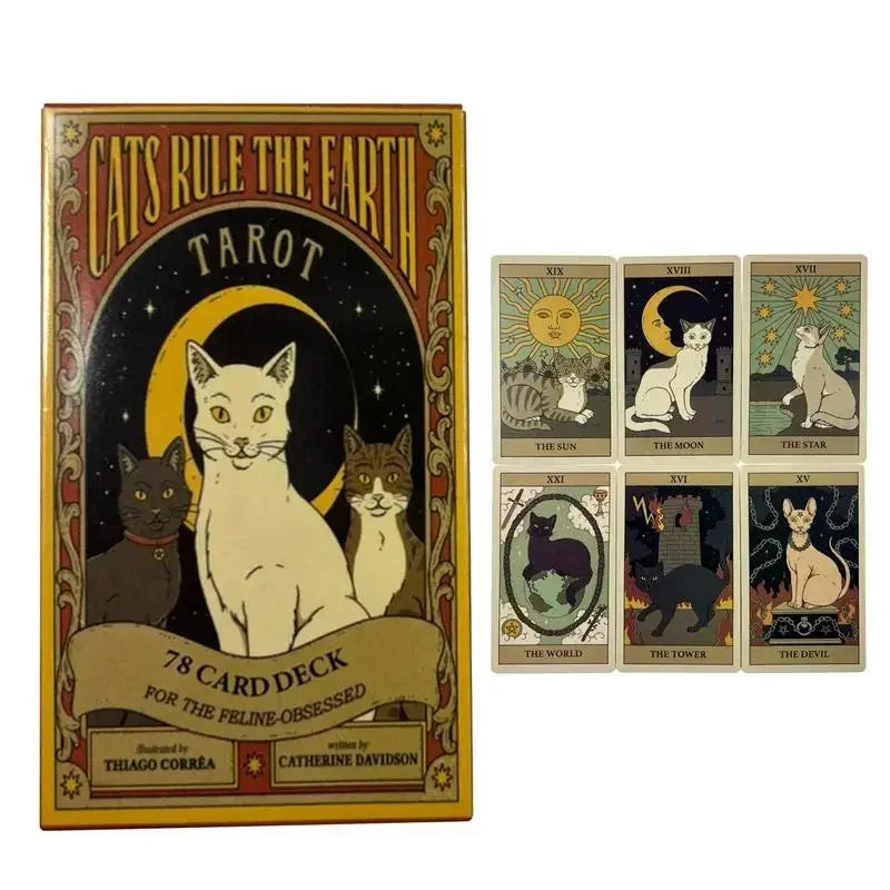HOT!! Cats Rule Earth Tarot Cards - DeKove