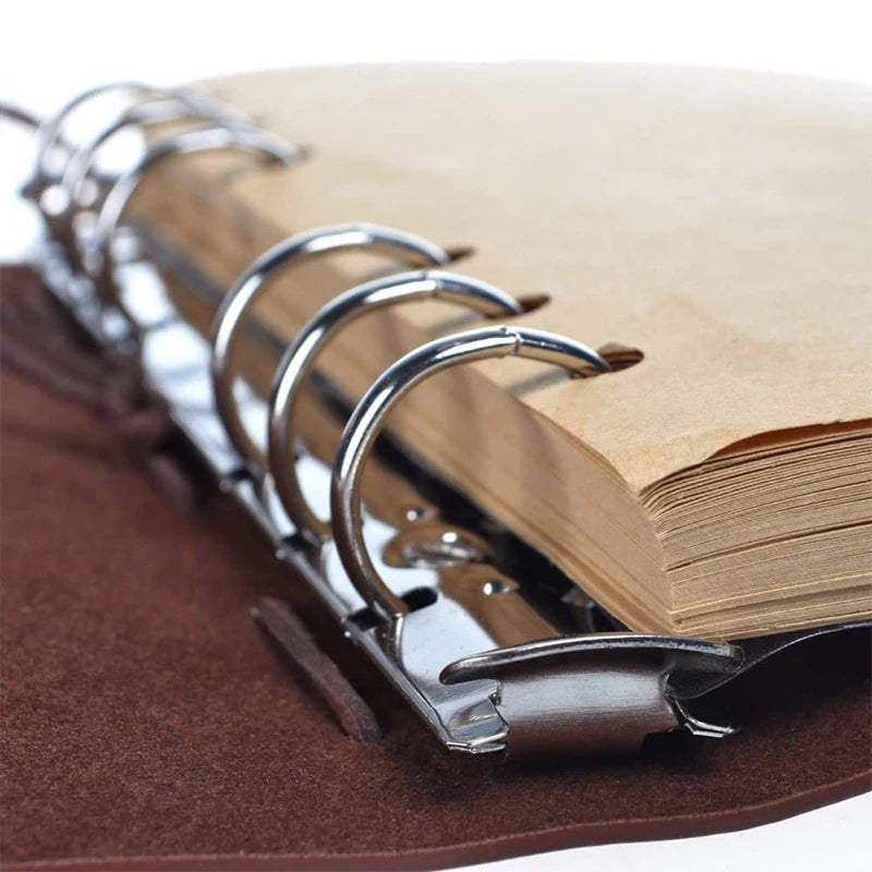 Retro Notebook Traveler Diary Leather Soft Cover Small Size 13x9cm Replaceable Kraft Paper Inner Notebooks & Notepads - DeKove