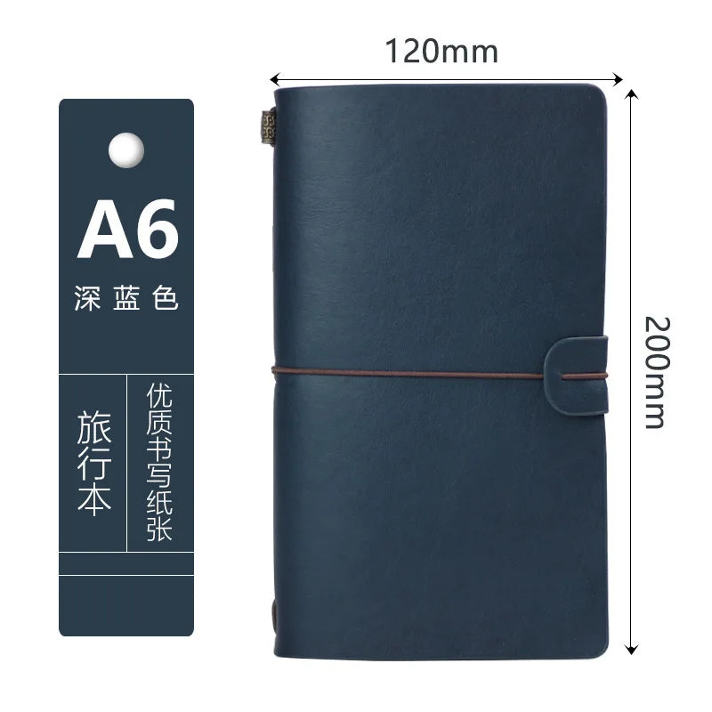 Creative Notebook Travel Ledger A6 Loose-leaf Simple Diary Retro Portable Ledger - DeKove