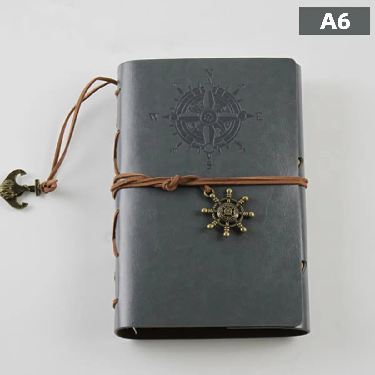 Retro Notebook Traveler Diary Leather Soft Cover Small Size 13x9cm Replaceable Kraft Paper Inner Notebooks & Notepads - DeKove