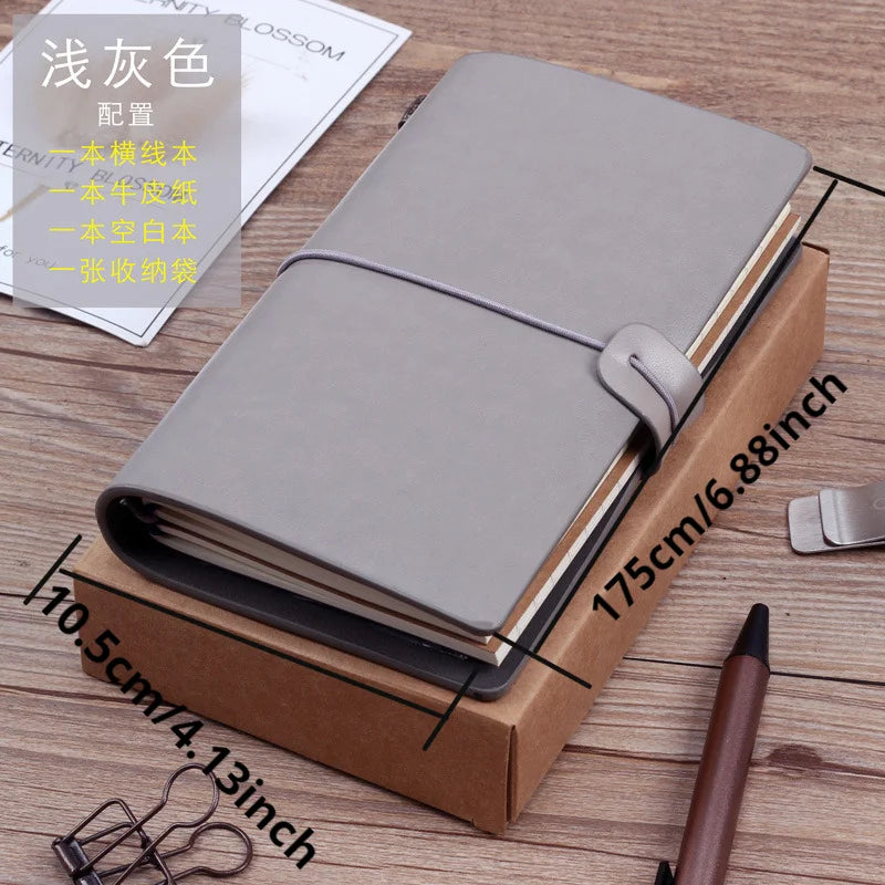 Creative Notebook Travel Ledger A6 Loose-leaf Simple Diary Retro Portable Ledger - DeKove