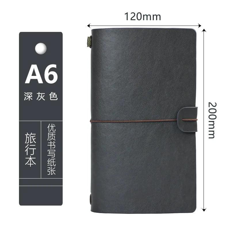 Creative Notebook Travel Ledger A6 Loose-leaf Simple Diary Retro Portable Ledger - DeKove