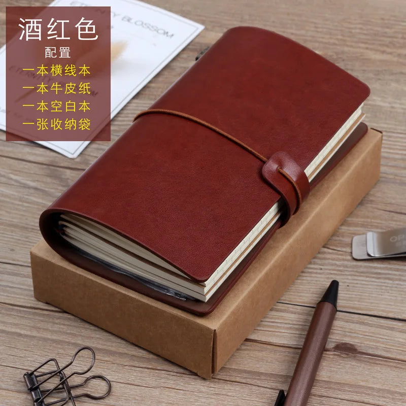 Creative Notebook Travel Ledger A6 Loose-leaf Simple Diary Retro Portable Ledger - DeKove