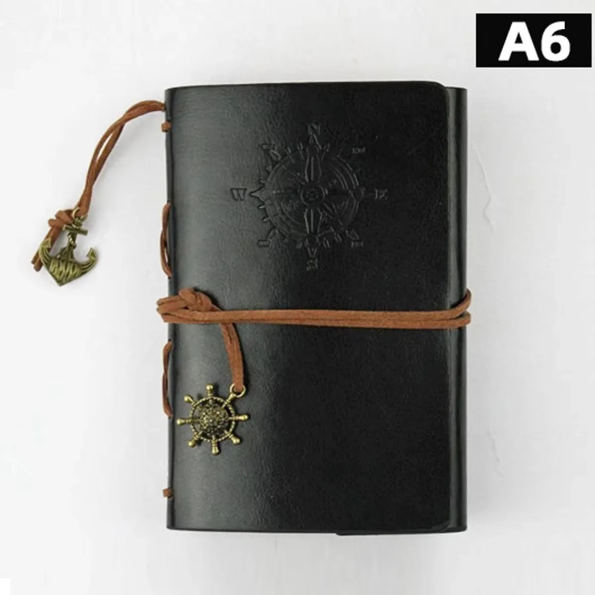 Retro Notebook Traveler Diary Leather Soft Cover Small Size 13x9cm Replaceable Kraft Paper Inner Notebooks & Notepads - DeKove