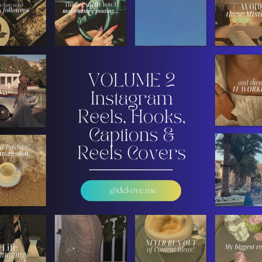 Vol 2. Instagram Reels, Hooks, Captions & Reel Covers