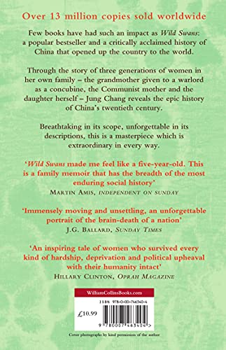 Wild Swans: Three Daughters of China – One of the Sunday Times Top 100 Bestselling Books of the Past 50 Years - DeKove