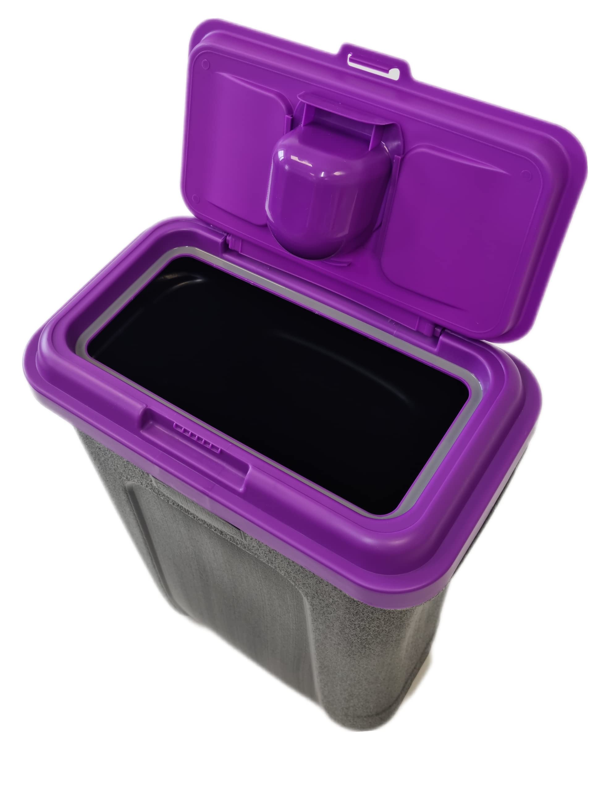 HH Home Hut 35L Large Pet Food Container Dog Cat Animal Storage Bin 16KG Dry Feed 23KG Seed Including Air Tight Seal Purple Lid - DeKove