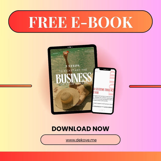🌱 FREE GUIDE: 5 Tips to Start Your Own Online Business - DeKove