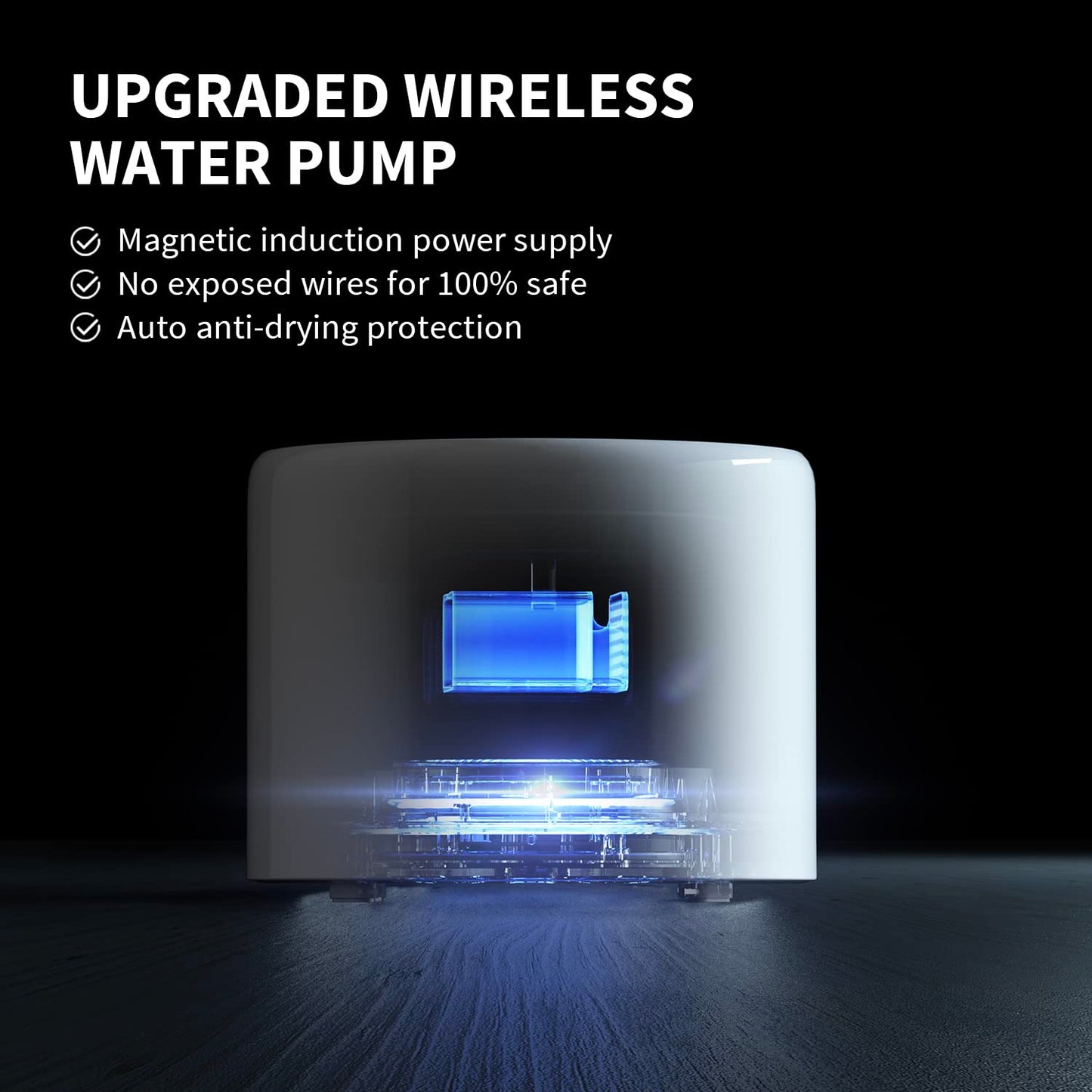PETKIT Cat Water Fountain, UVC Wireless Pump, APP Control, 1.8L Cat Fountain Stainless Steel, Ultra Quiet, Hygienic Fresh Water for Cats Dogs, 3 Working Mode, Smart LED Light, Activated Carbon Filter - DeKove