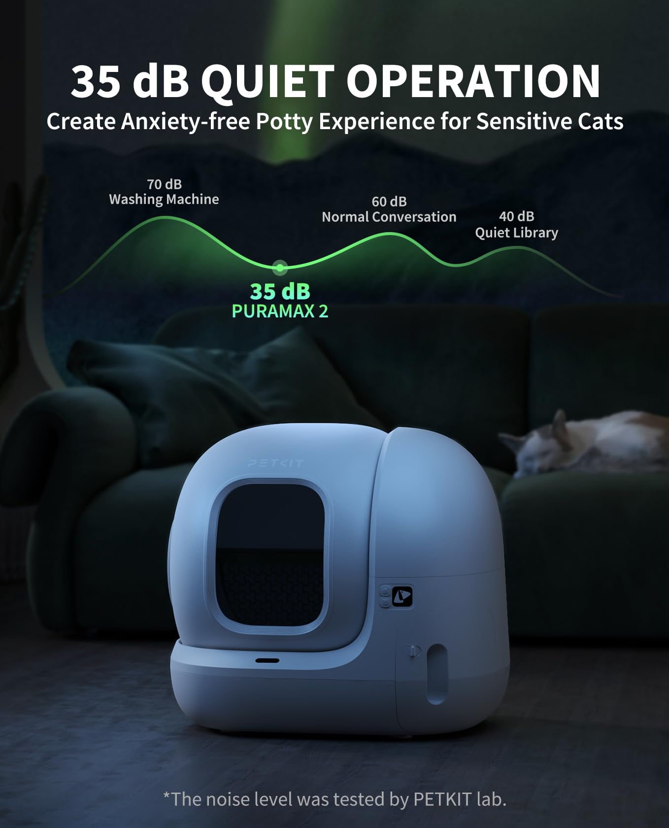 PETKIT PURA MAX 2 Self Cleaning Cat Litter Tray, App Control, 76L Extra Large Automatic Cat Litter Box for Multi-cats, Odour Control with N50, xSecure Robot Litter Box, Includes Trash Liner - DeKove