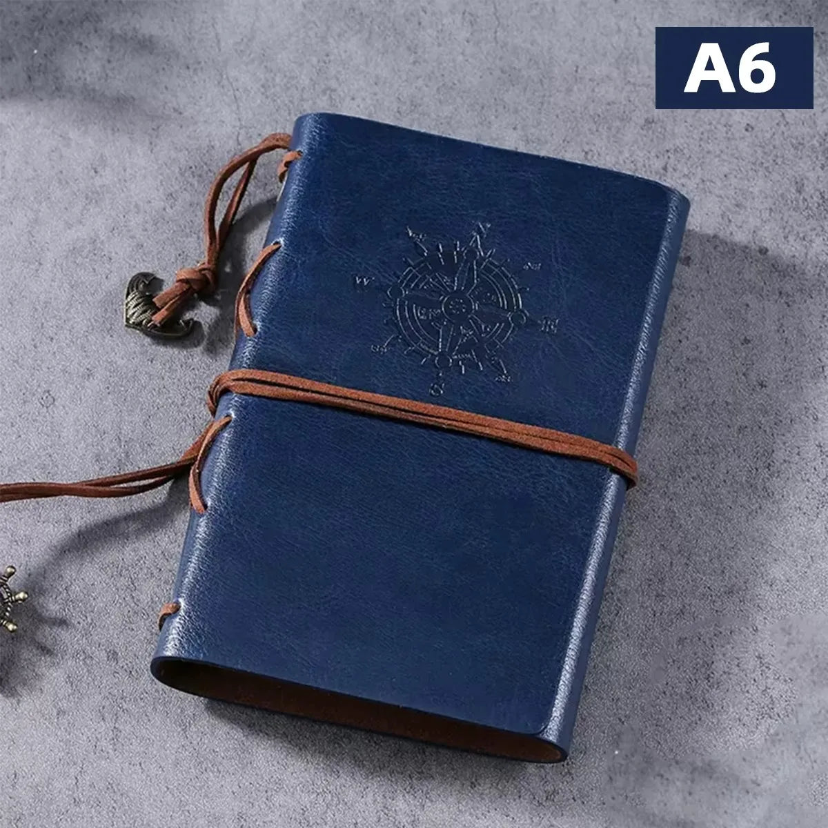 Retro Notebook Traveler Diary Leather Soft Cover Small Size 13x9cm Replaceable Kraft Paper Inner Notebooks & Notepads - DeKove