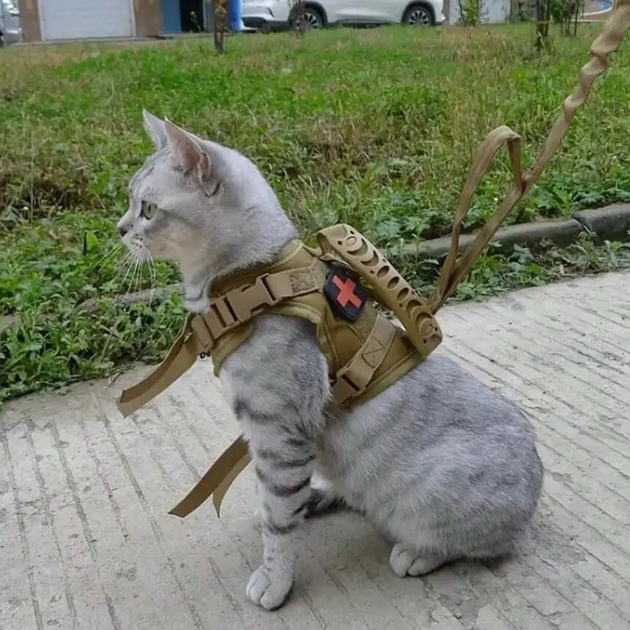 Outdoor Cat Vest Waterproof Cat Clothes Cat Chest Strap Special Vest for Walking Cats Can Be Adjusted - DeKove