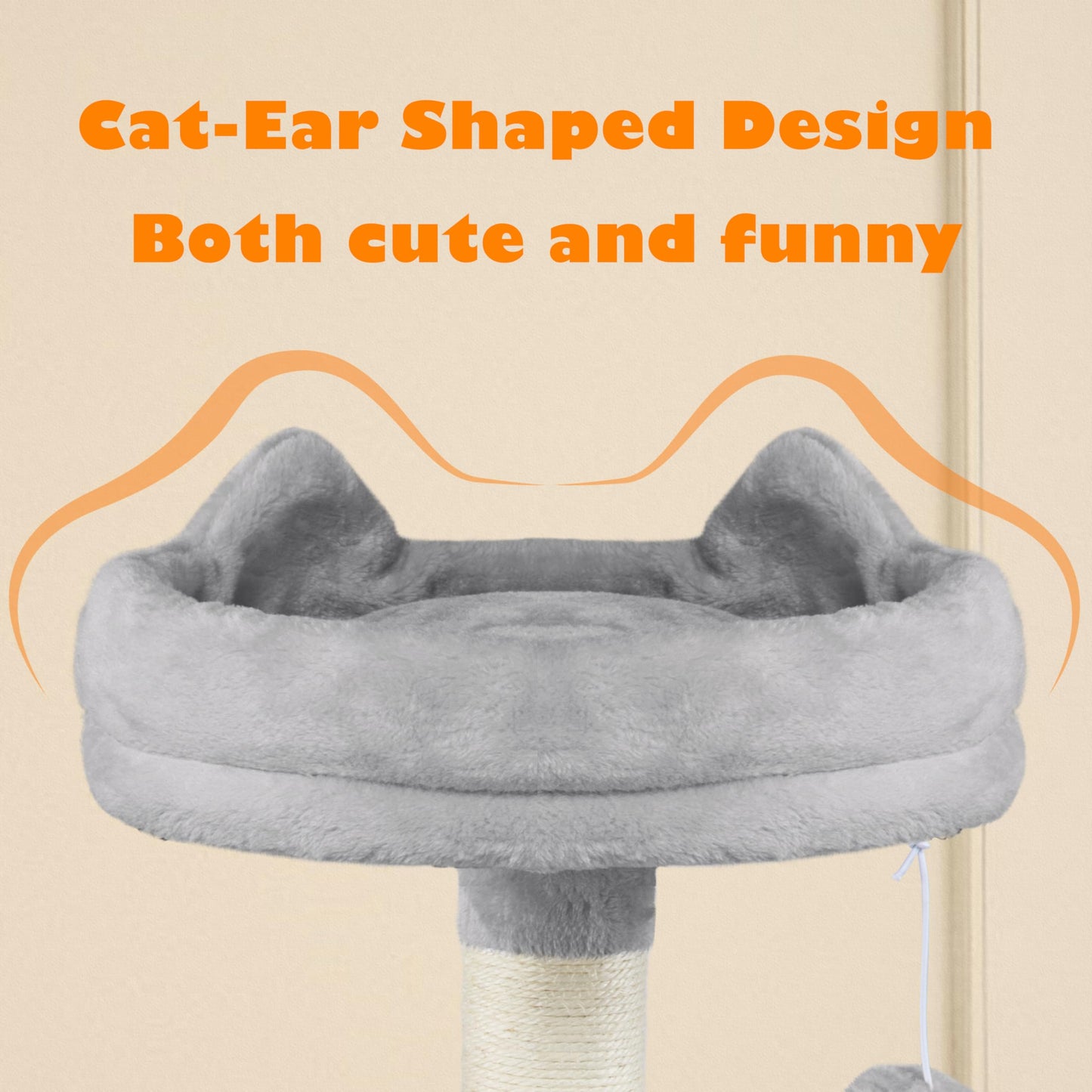 Yaheetech 158cm Multi-level Cat Tree Tower Large Kitten Scratching Posts with Condos/Perches/Hammock Broad-space Kitten Activity Centre, Light Grey - DeKove